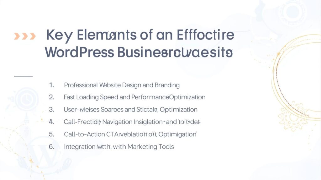 Key Elements of an Effective WordPress Business Website