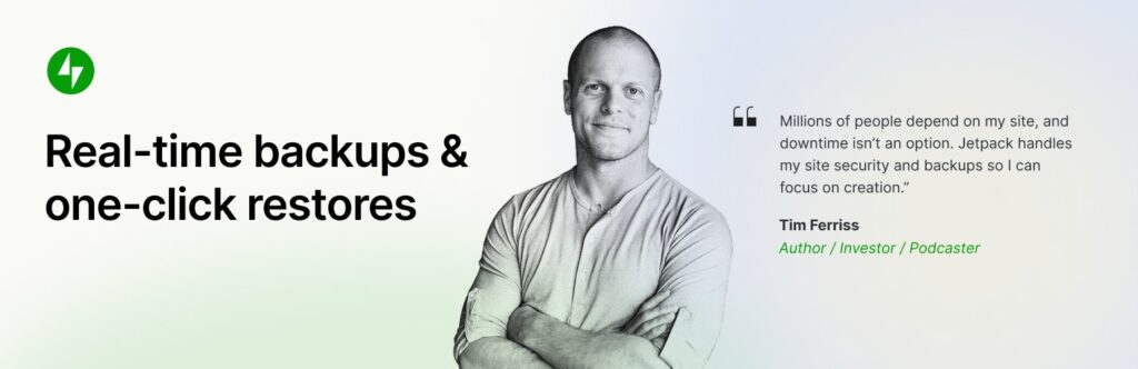 Jetpack VaultPress WordPress backup plugins